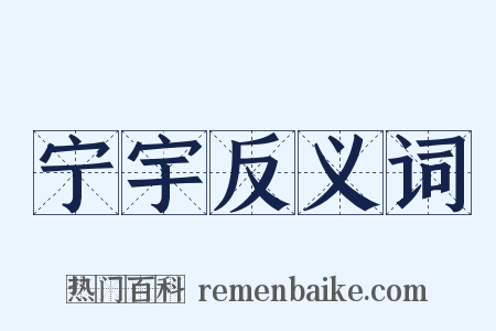 宁宇反义词是什么意思的图片